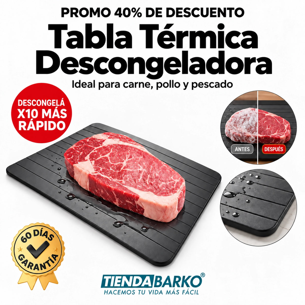 40%OFF - Tabla Térmica Descongeladora