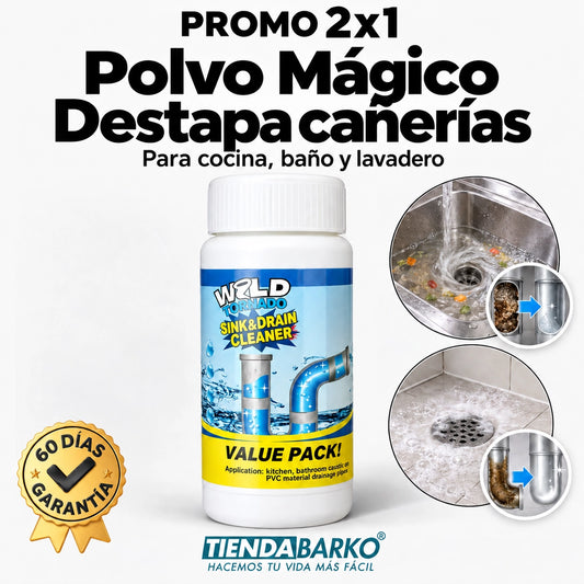 2x1 - Polvo Mágico Destapa Cañerías