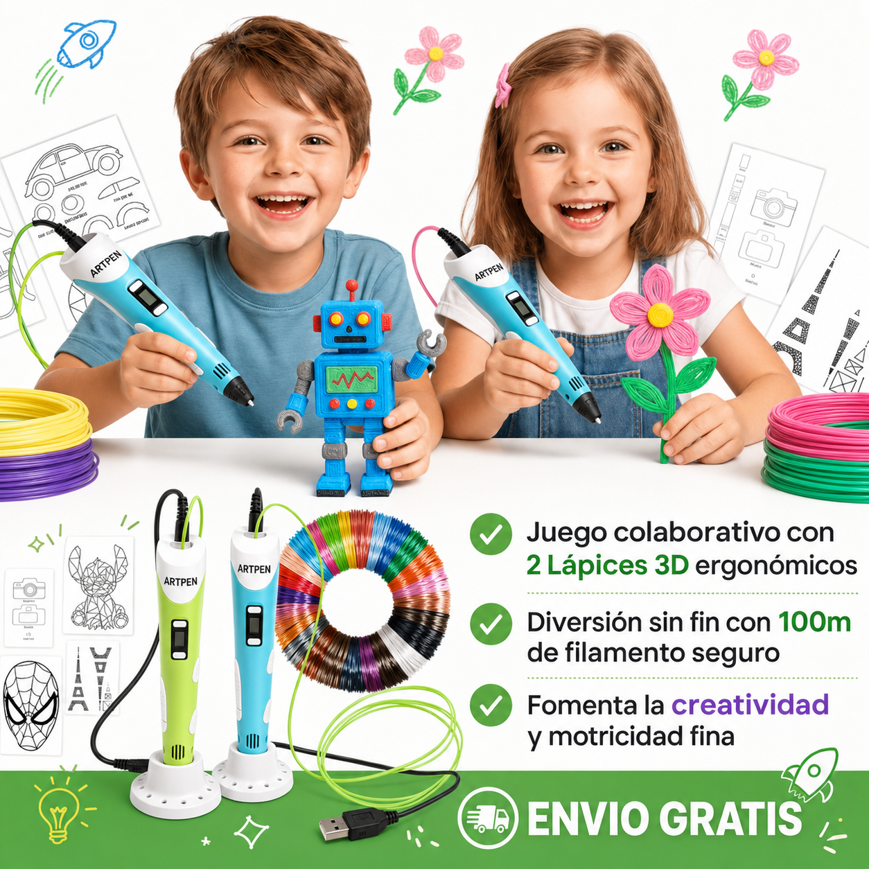 COMBO CREATIVO X2 ART PEN