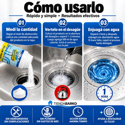 2x1 - Polvo Mágico Destapa Cañerías