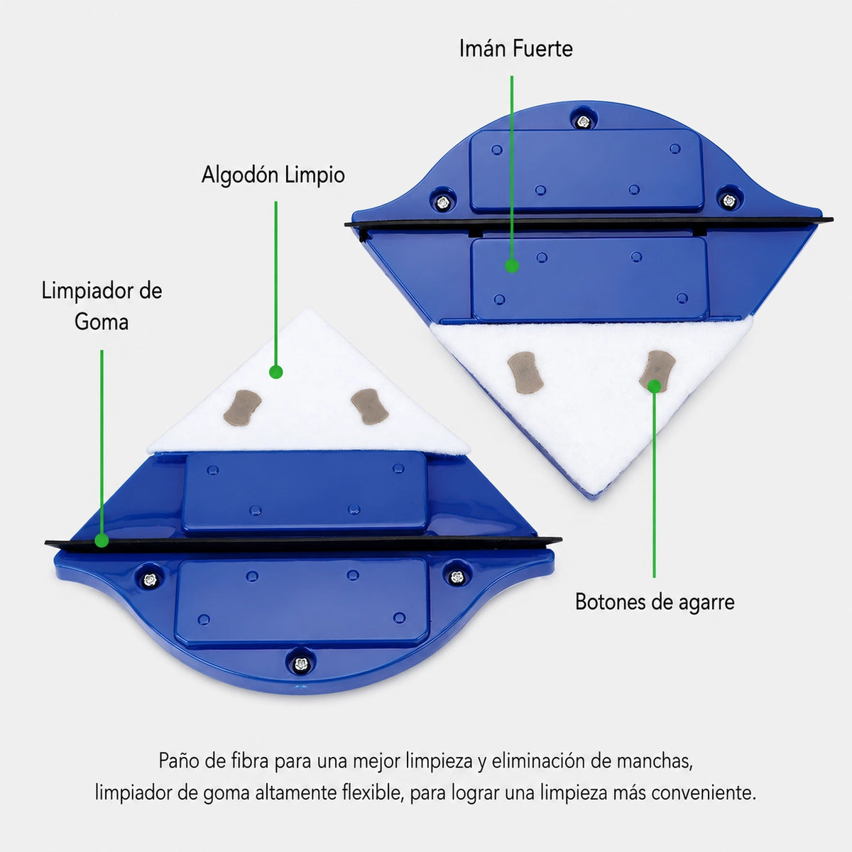 Limpia Vidrios Magnético + Esponja de REGALO