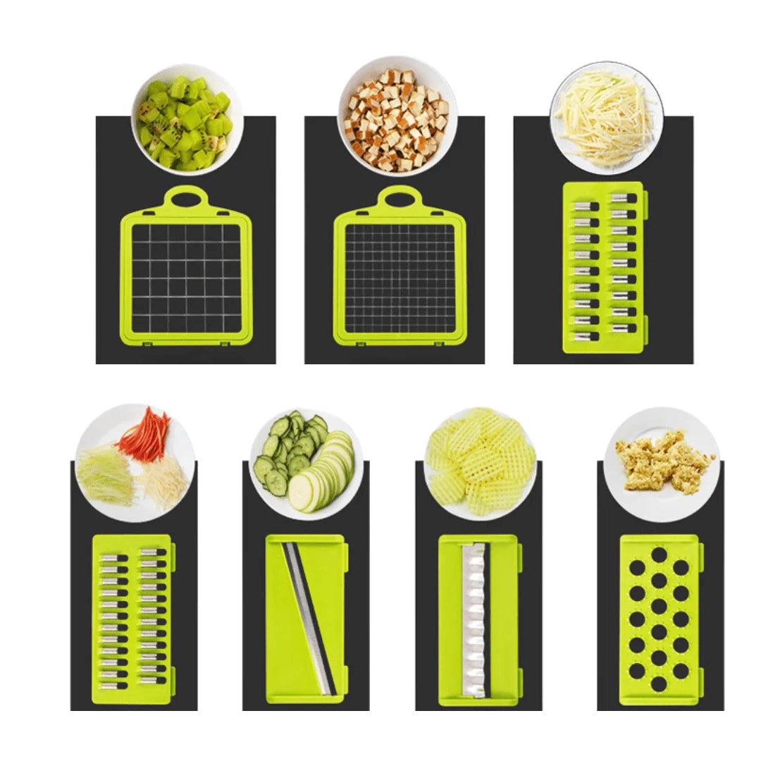 Kit Cocina Resuelta - Cortador 7 en 1 + Mini procesador.