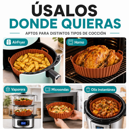 PROMO 4x1 en Bandejas de Silicona para Freidora de Aire