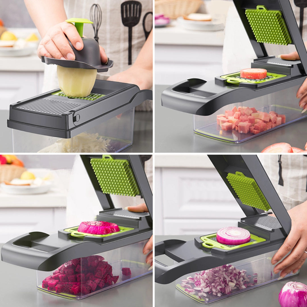 Kit Cocina Resuelta - Cortador 7 en 1 + Mini procesador.