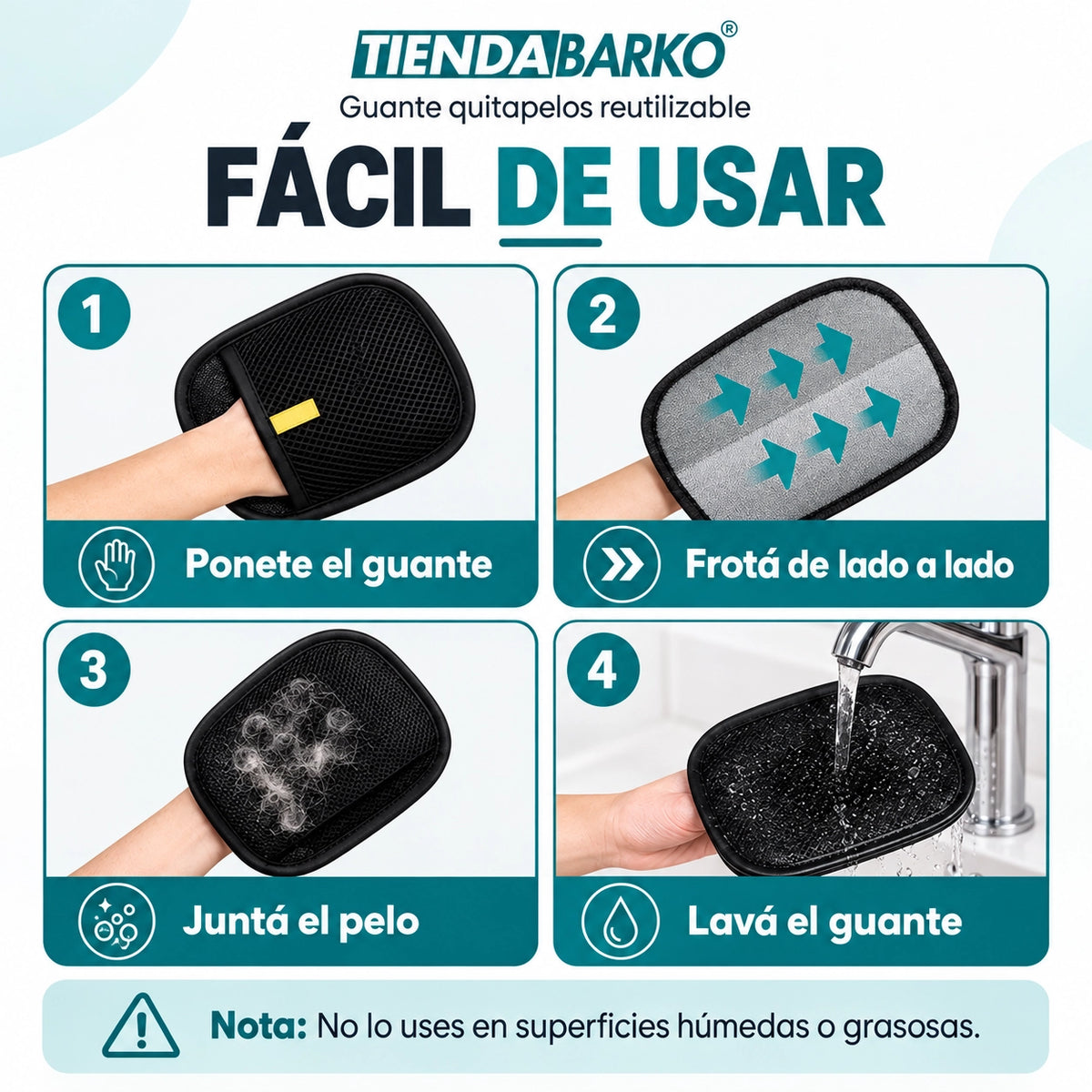 Guante Mágico® - Electroestático Quitapelos
