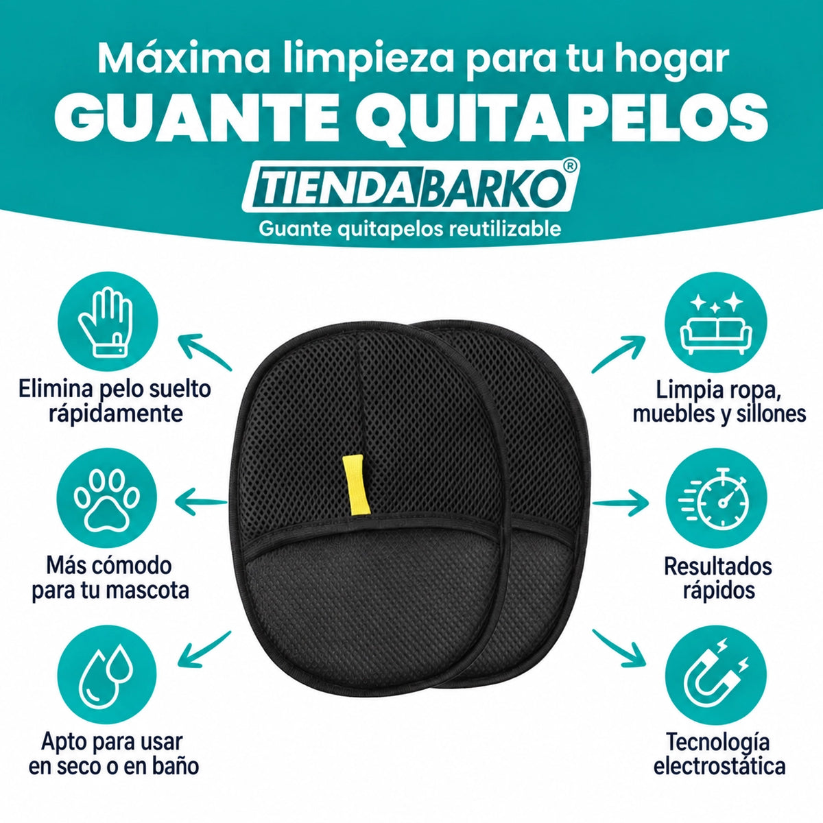 Guante Mágico® - Electroestático Quitapelos